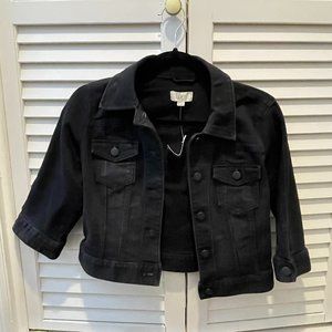Boxy Black Denim Jacket